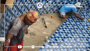 Pekerjaan Pemasangan Mosaic Kolam Renang