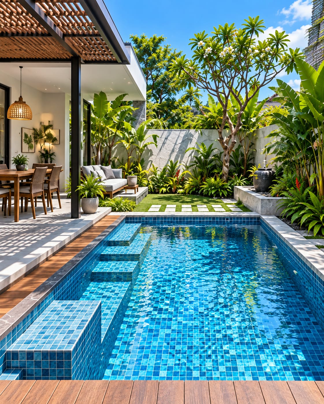 Private Pool dengan Konsep Modern